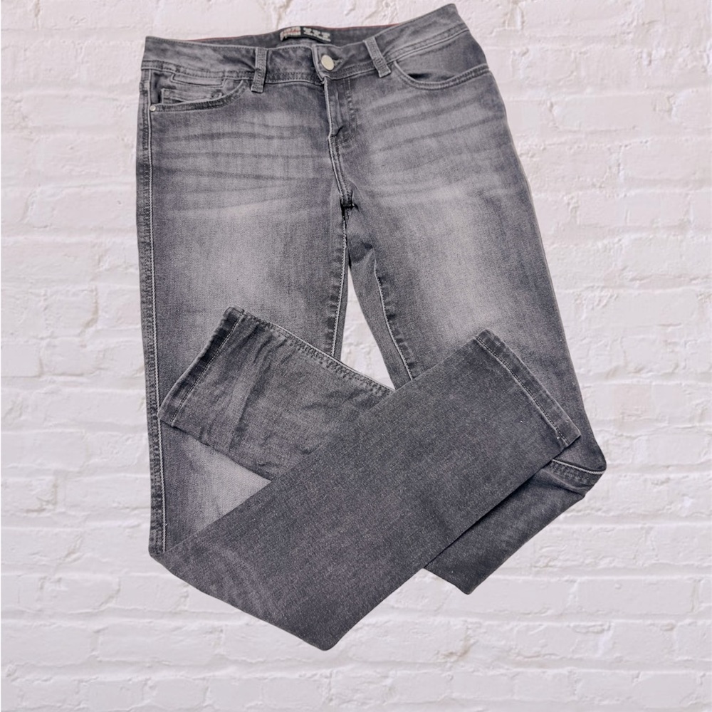 Z1975 denim division gray black skinny jeans distressed sz 6